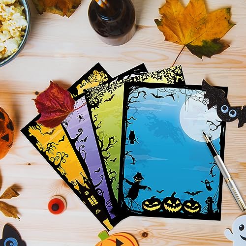 Papier à lettre Halloween pour impression de menu et invitations de fête - 6