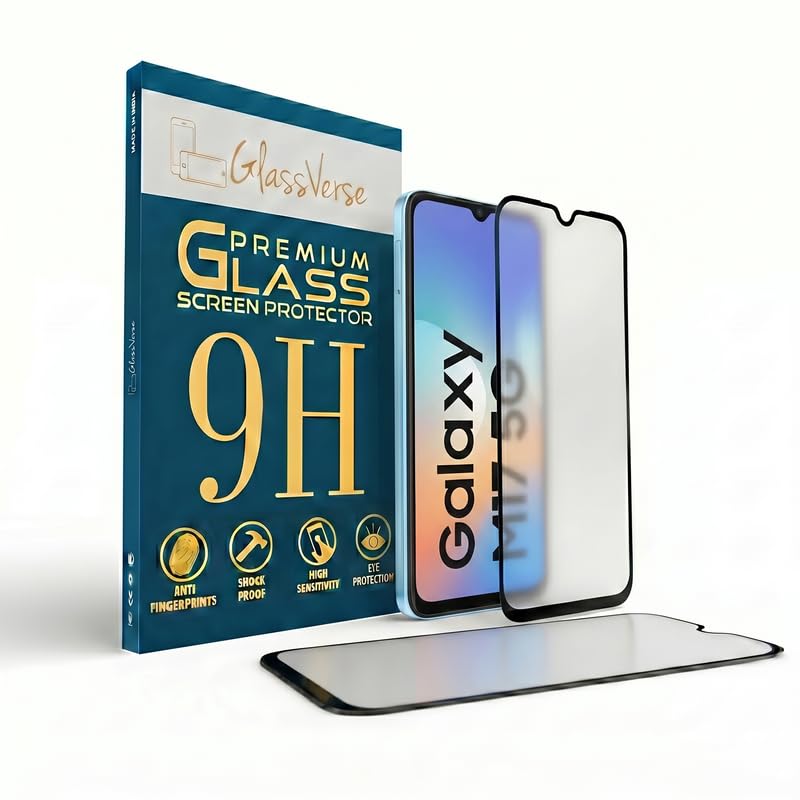 Image of GlassVerse Matte Tempered Glass for Samsung Galaxy M17 5G | Anti Glare, Smooth Touch Screen Protector, 9H Hardness, Edge to Edge, Case Friendly, Hassle-less Installation Kit Included. (Pack of 2)