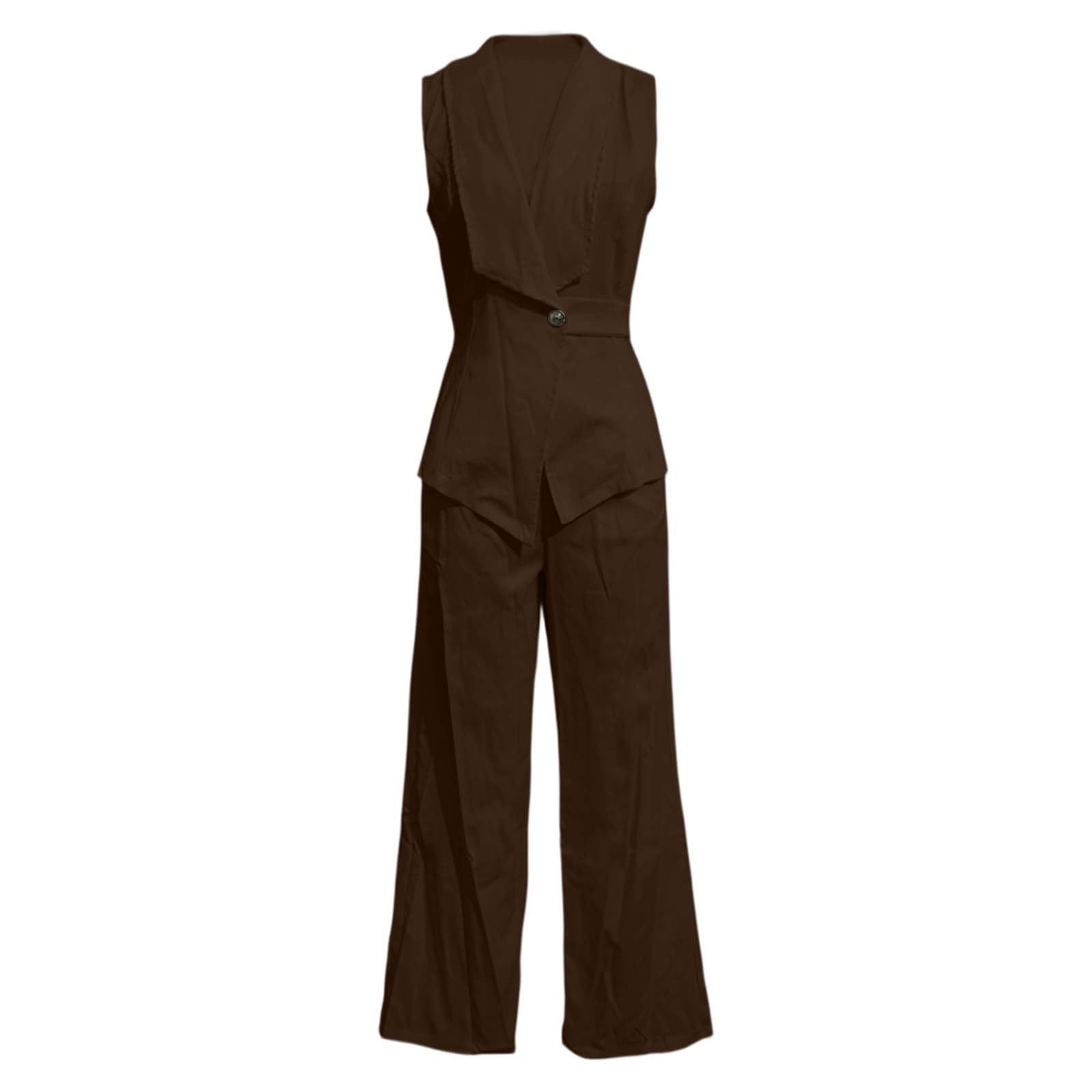Set da donna 2 pezzi in cotone con top e pantaloni coordinati, alla moda, elegante, elegante, comodo, morbido e alla moda A88