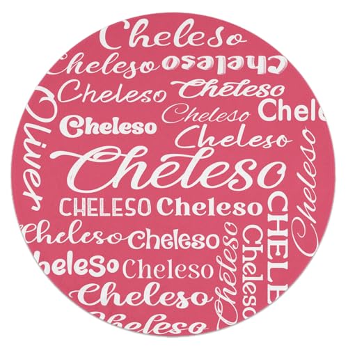 NZOOHY Word Text Personalized Gifts Baby Area Rugs for Toddler Girls Boys Custom Nursery Rug Soft Non-Slip Mat for Bedroom Crawling Playing 31.5 in