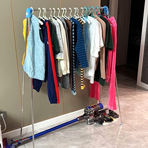 Roadtime Tragbarer Reise Kleiderständer, 13-28 Zoll Einziehbarer Wäscheständer, Zusammenklappbarer Bodenständer, Kleiderbügel, Kleiderstänge für die Wäsche zu Hause, Camping, Reisen im Freien