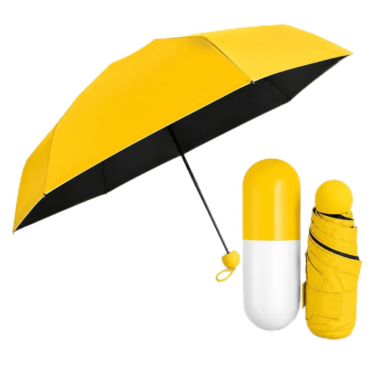 Mini Compact Capsule umbrella |Waterproof Capsule Travel | Ultra Light Weight Rain Protection Umbrella | UV Protection Umbrella For For Men, Women, Kids-image-38