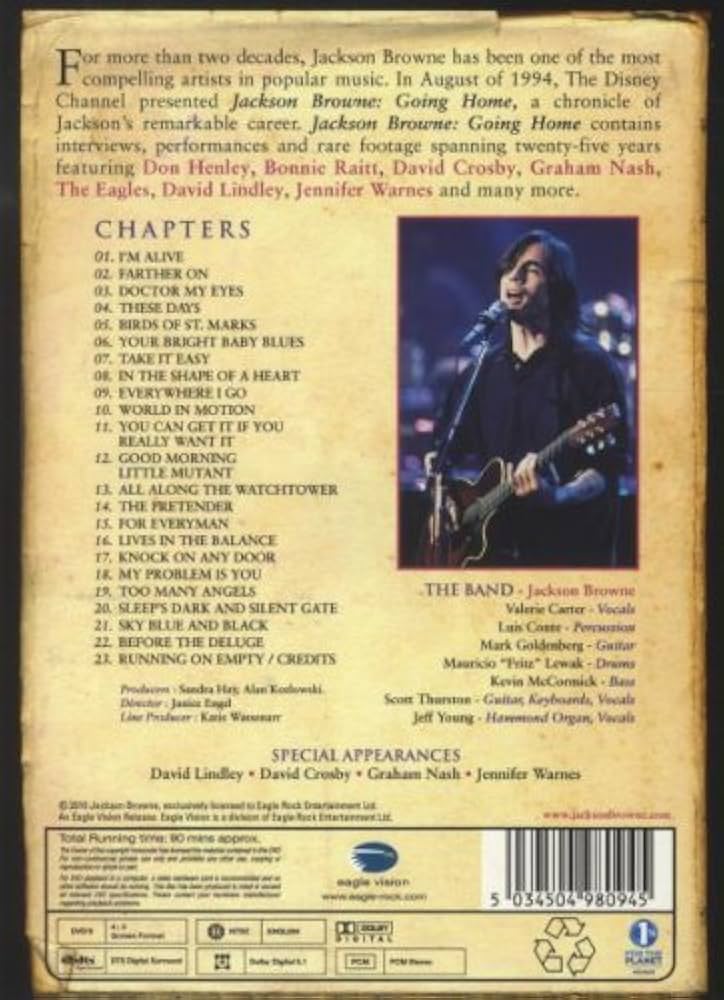 ✨️中古レアDVD✨️#Jackson Browne: Going  Jackson Browne – Going Home – DVD (DVD-Video, NTSC), 2000