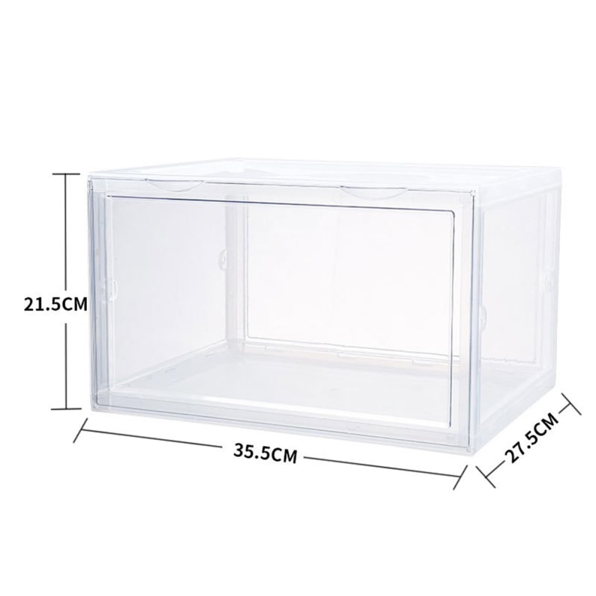 LABRIMP Boîte à Chaussures Transparente en Pp, Rangement Empilable Boucle