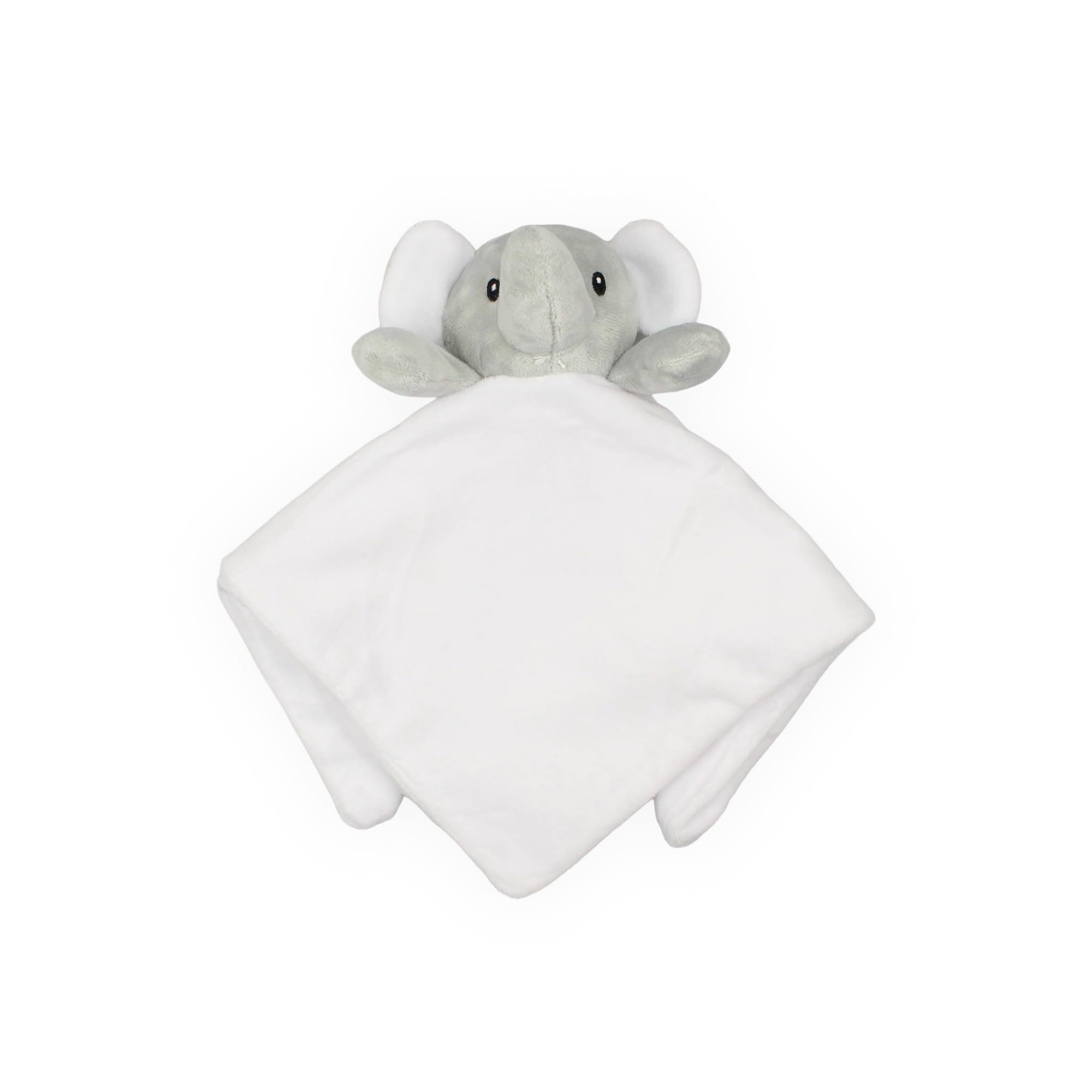 Pure & Soft Mink Baby Elephant Snuggles Comforter Super Soft Ideal for New Baby Gifts and for Peaceful Sleep (White)