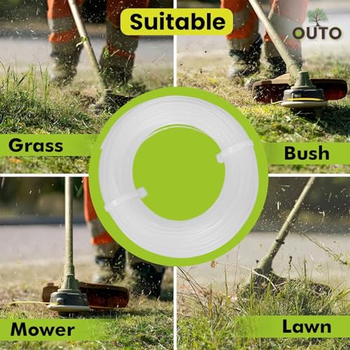 Image of GIGAWATTS High-Strength Trimmer Line for Grass Trimmer, String Trimmers & Brush Cutters | Heavy Duty Round Nylon Rope for Weed Strimmer Machine (1 mm x 15 m, Random Color)