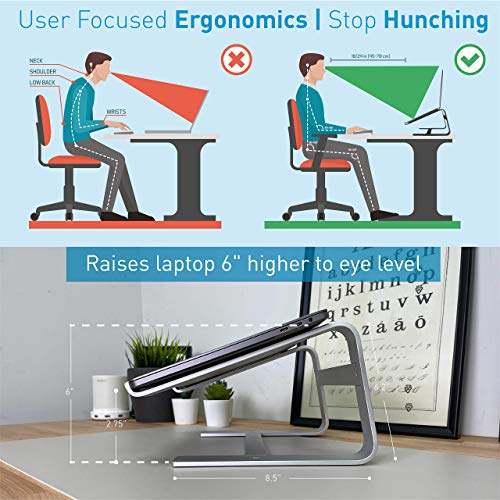 Macally Backlit Keyboard for Mac and an Ergonomic Laptop Stand, Ultimate MacBook Accessories