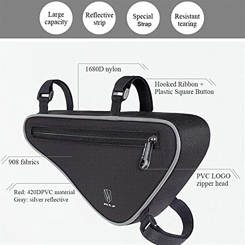 Bolsa delantera de bicicleta de montaña con doble compartimento para cuadro SSDD 7