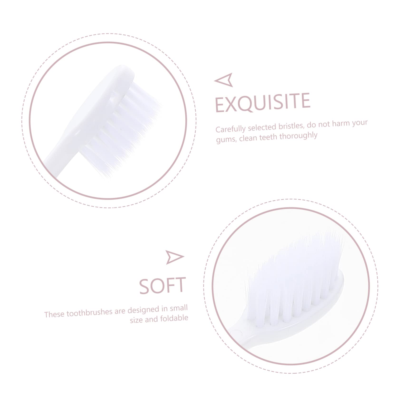 25piezas Cepillos De Dientes Plegables Suaves Para Viaje Kit De Cepillos De Dientes Portátil Estuche Accesorios De Higiene Bucal Para Adultos Viajes