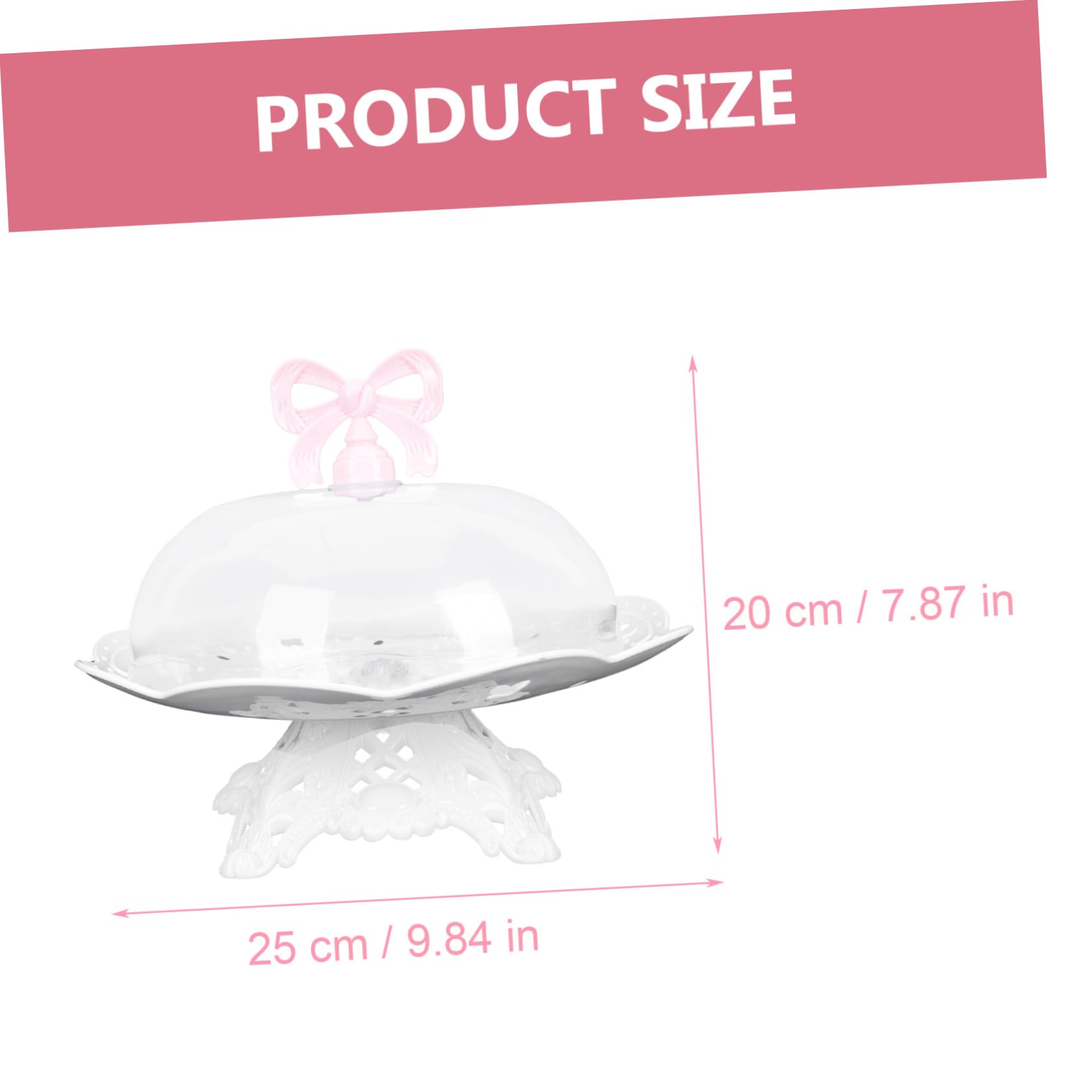 SOLUSTRE 1 Set Abs Cake Display Stand High Base Dessert Holder for Snacks Dried Fruits and Treats for Parties Picnics and Banquets Easy to Clean Reusable Design