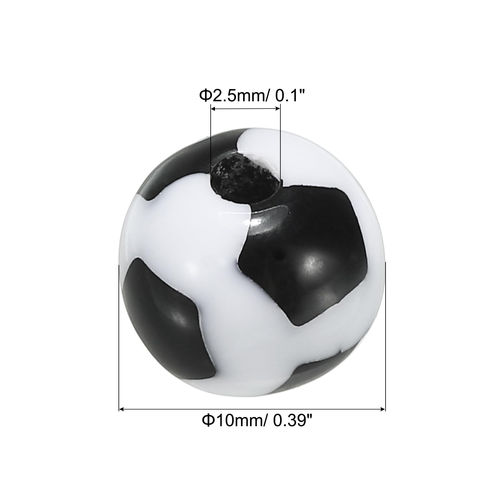 PATIKIL 10mm Sports Ball Beads - Image 2