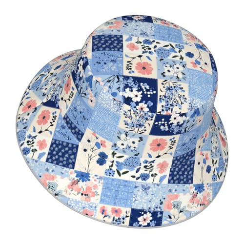 Image of Bucket Hat Double-Side-Wear Reversible Sun Hat Beach Travel Hiking for Women Men