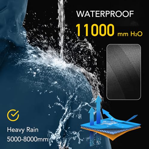 FARVALUE Women’s Rain Jacket Waterproof Packable Lightweight Windbreaker Hooded Rain Coat for Hiking Cycling Travel2