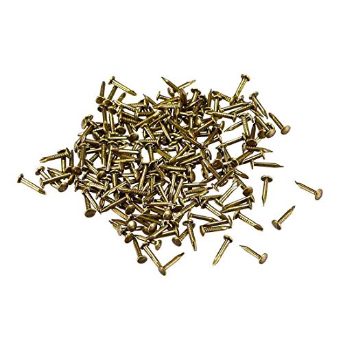 Linwood Small Smooth Round Head Nails Multi-Purpose For Diy Decorative Pictures Boxes Household Accessories 200Pcs (0.04X0.31Inch/1×8Mm, Bronze) #TOP9