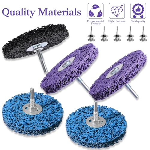 Kizaten CSD Scheibe schleifscheiben,5 Stück 100mm Grobreinigungsscheibe,Grobreinigungsscheibe CBS Reinigungsscheibe für Winkelschleifer von Farbe,Rostschweißnähten,Oxidation Reinigen & Entfernen