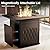 EAST OAK 32'' Propane Fire Pit Table, 50,000 BTU Steel Gas FirePit for Outdoor, Outside Patio Deck and Garden, CSA Certified Fire Table with Magnetic Lid, Cover-Storage Basket and Lava Rock , Brown