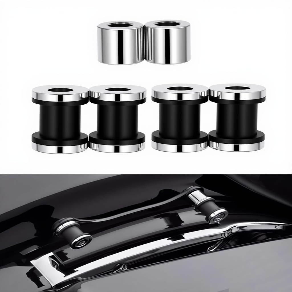 4-Point Docking Hardware Kit for Harley Davidson Touring 2009-2026 Road King Street Glide Road Glide Electra Glide, Chrome Quick Release Sissy Bar Luggage Rack Mounting Kit, Replaces 53929-09A
