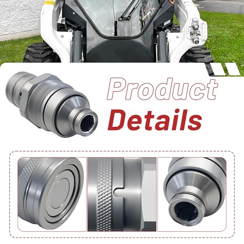 Image of Replacement for Kubota V1311-77150 Hydraulic Quick Coupler Cartridge,Female Flat Face 1 /2 inch Body ISO 16028, 5076 PSI,Fit for Skid Steer Cartridge Manifold