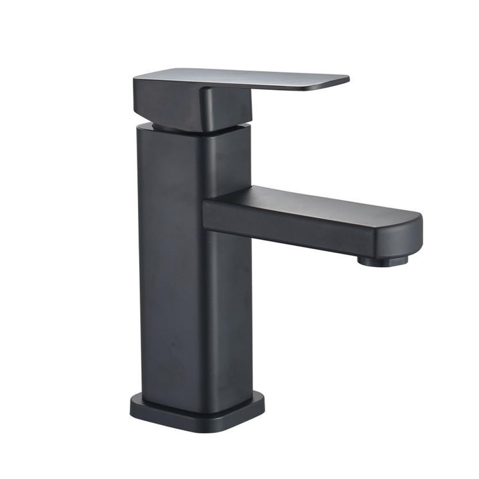 Kitchen Faucets, Steel Faucet Black Single Cold Sink, Providing Quiet Soft Water Experience for Bathroom and Counter Basin