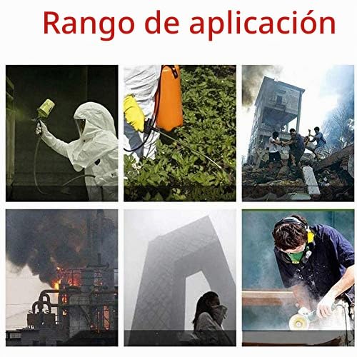 Máscara respiradora de cara completa alimentada por aire con filtros de silicona ajustables para pintura en aerosol, soldadura y uso en laboratorio, garantiza una protección respiratoria de flujo
