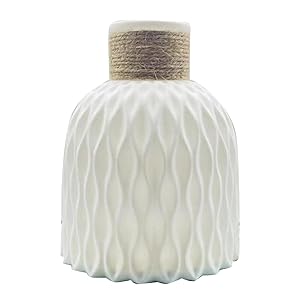 Florero Moderno Decoración del Hogar, Flores Decorativas Estante Decoración Florero Estilo Minimalista Florero Ondulado Florero para Mesas Centros De Mesa Decoración del Hogar (Blanca)