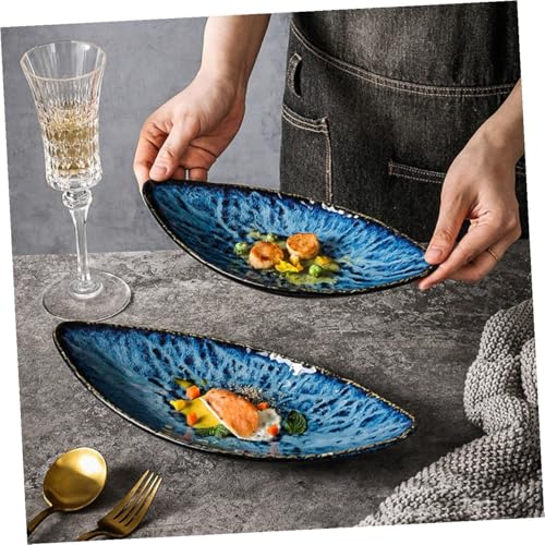 Plato de cerámica estilo japonés para sushi y sashimi miniatura 5