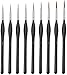 Produktbild KAHEIGN 9pcs Fein Detail Pinsel Set - Zeichenpinsel Pinselset Malpinsel für Detailmalereien mit Triangulären Griffen, Miniatur Pinsel für Acryl, Aquarell, Öl, Gesicht, Nagel, Modellmalerei (schwarz)