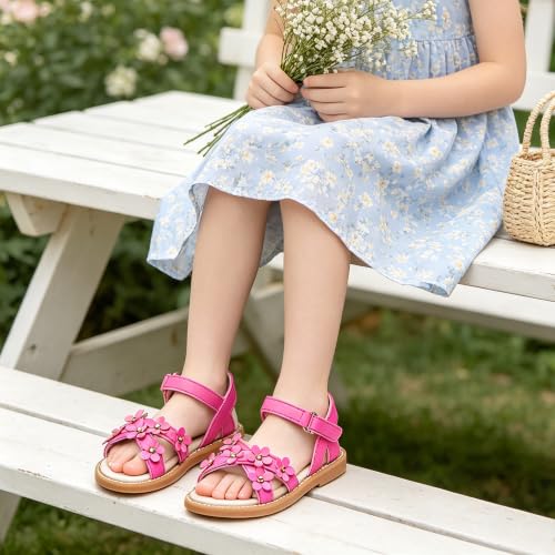 Image of Kiderence Toddler Flower Girl Sandals Open Toe Dress Shoes Wedding Party