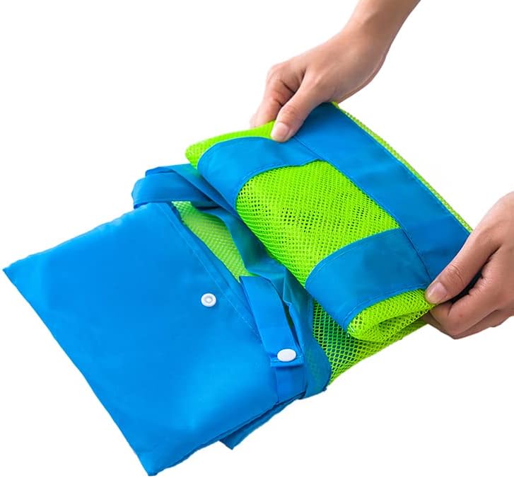Miniatura 8 de HANDA - Paquete de 2 bolsas de playa de malla, extra grande plegable para juguetes de playa, juguetes para sostener conchas, juguetes de playa,