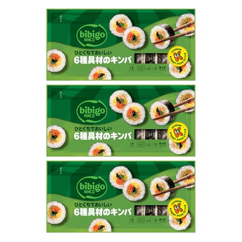 bibigoキンパ3個セット 6種具材のキンパ3個 国産米使用 日本製造