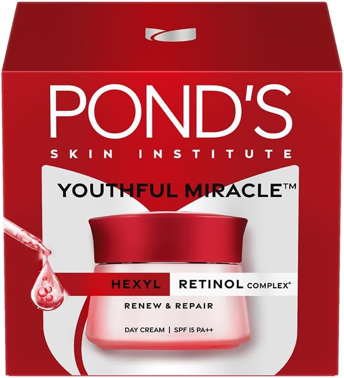 Youthful Miracle Hexyl Retinol Complex, Renew & Repair Day Cream 50g SPF 15 PA++