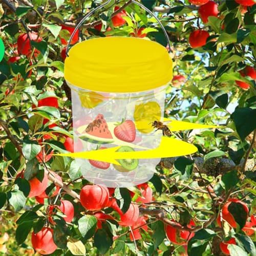 2 Pack Wasp Traps Outdoor Hanging Carpenter Bee Trap for Hornet Yellow Jacket Wasps Reusable Wasp Catcher Bee Catchers for Outside (Green) - 2