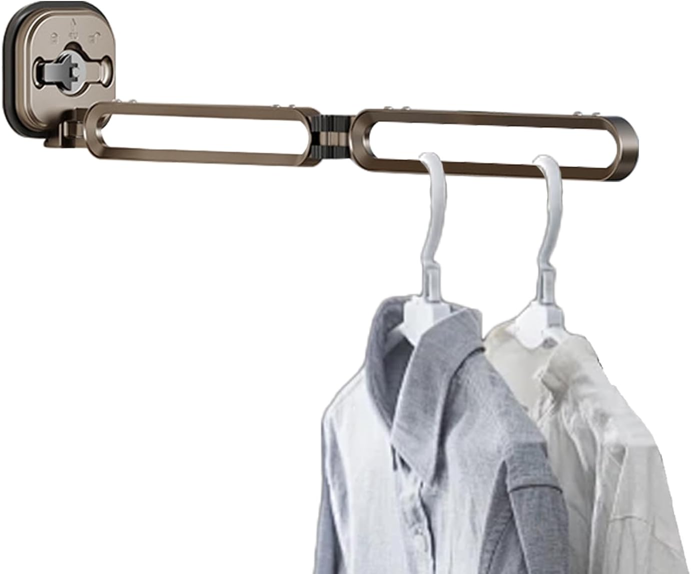 Suction Cup Clothes Hanger | 360-Degree Rotation Folding Laundry Rack | Wall Mounted Drying Rack, Suction Cup Clothing Hanger for Closets, Laundry