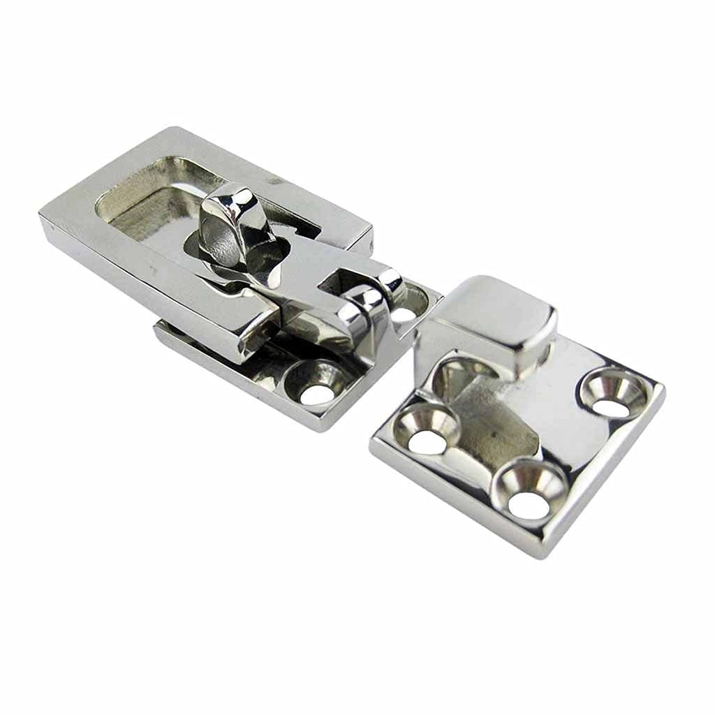 Loquet de bateau anti-hochet 70x28mm en acier inoxydable fixation marine