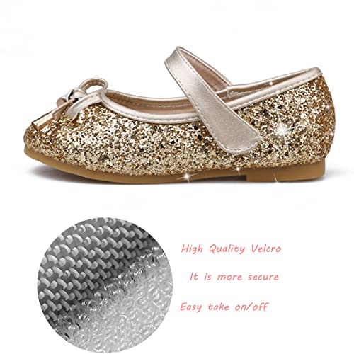 JOEupin Girls Glitter Mary Jane Low Heel Wedding Party Princess Dress Pumps Shoes Shoes for Toddler Kids3