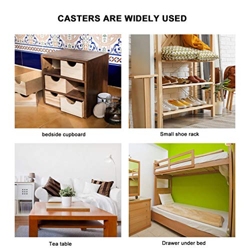 DOITOOL 24PCS Gaveta Gaveta Móveis Rodízio de Rodas de Ferro DIY Silencioso Rodízio Durável Swivel R