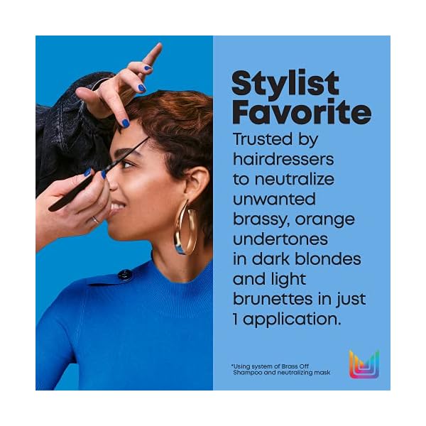 Matrix Brass Off Color Depositing Neutralization Hair Mask| For Color Treated Hair, Neutralizes Orange Tones, Color Depositing, Packaging May Vary, 6.8 Fl. Oz