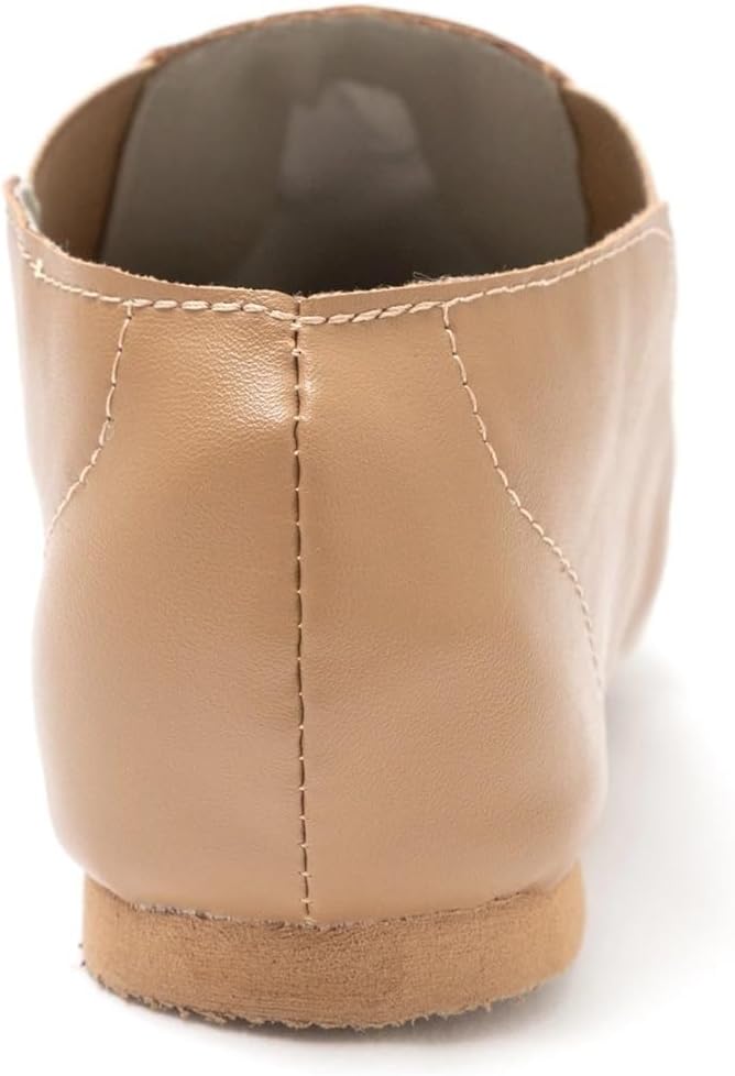 Leather Jazz Shoes Slip On Dance Shoes for Kids and Adults with Side Elasticity (Toddlers/Kids/Big Kids/Men/Women)
