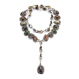 LUREME Vintage Ethnic Heavy Choker Necklace for Women with Multi Color Stones Statement Necklace&lpar;nl006345&rpar;