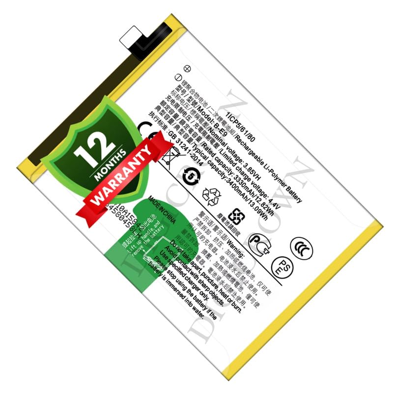 Image of Original B-E9 Battery Compatible for Vivo X23 (V1809A, V1816A, V1809T, V1816T) - (3400mAh) - 1 Year Warranty DF7