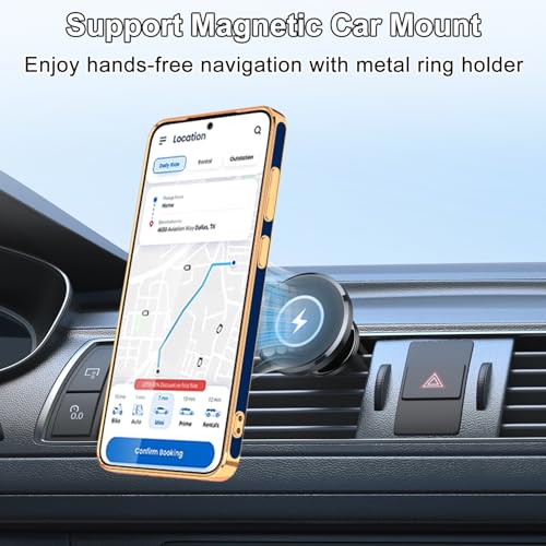Coque Galaxy S25+ Plus bleu avec anneau support pour vos trajets