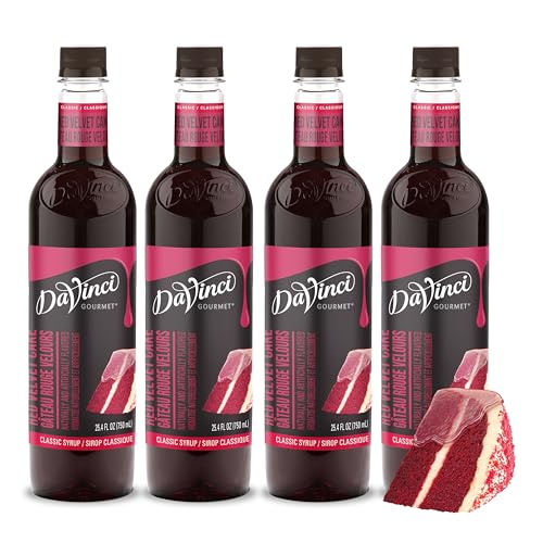 Image of DaVinci Gourmet Classic Red Velvet Cake Syrup, 25.4 Fluid Ounces (Pack of 4)