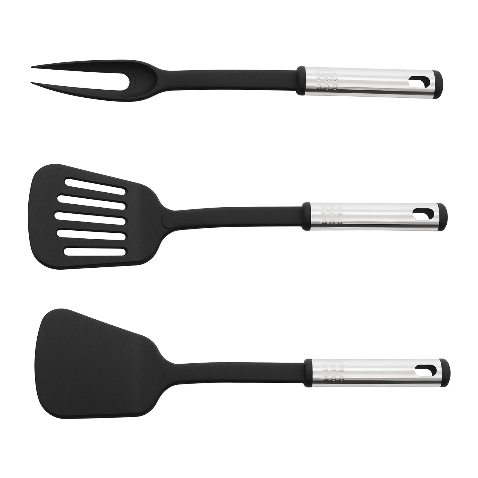 Juego de utensilios de cocina de acero inoxidable y nailon, 40 piezas