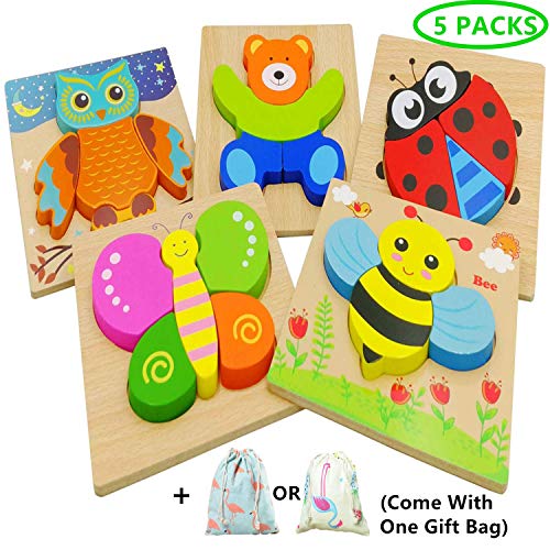 Diojilad Wooden Jigsaw Puzzles for Toddlers Educational Toys for 1 2 3 Years