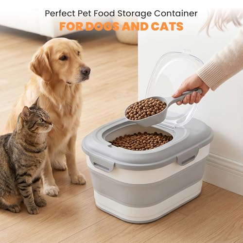 28 Lbs Dog Food Storage Container, Collapsible Cat Food Container - Image 4