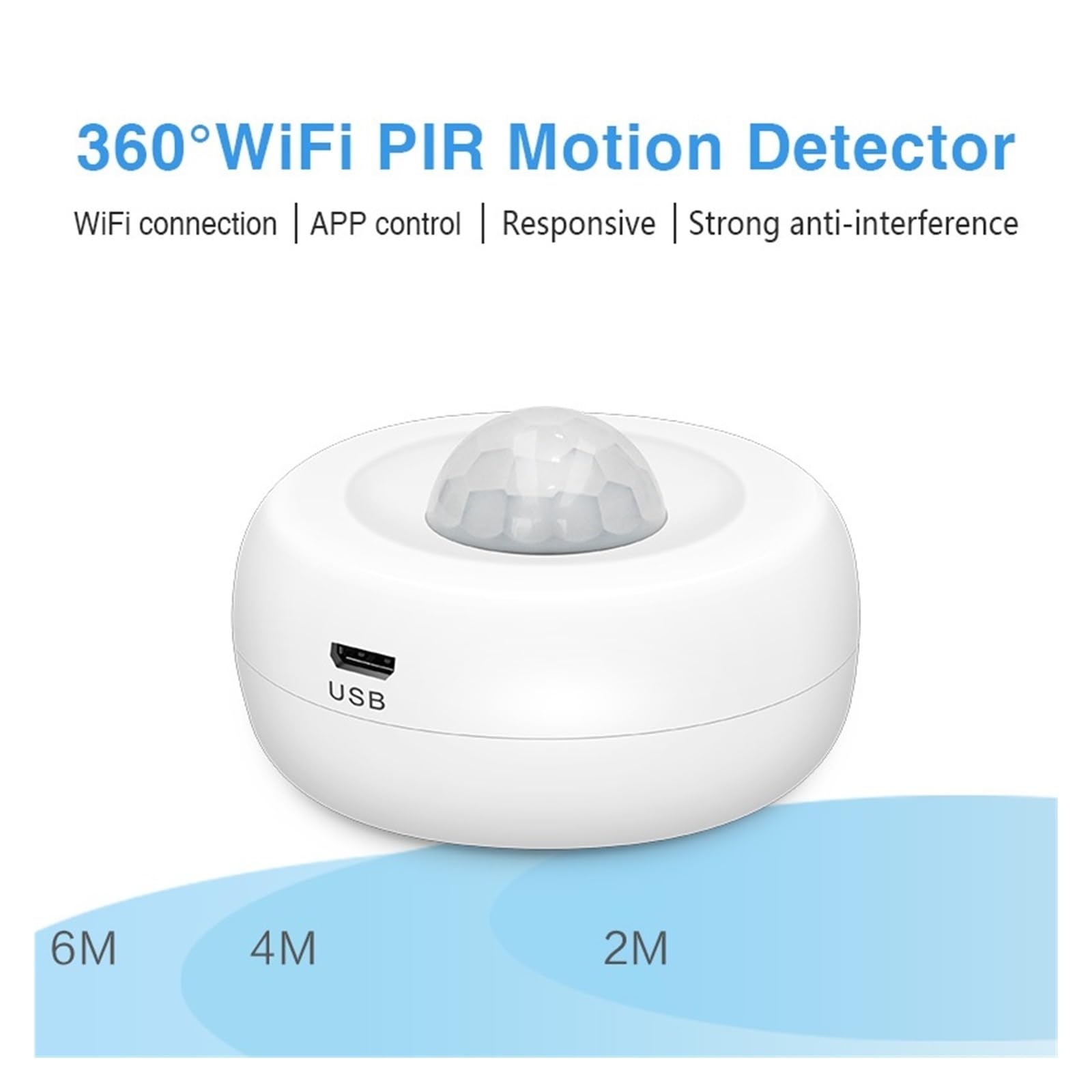 Sensor De Movimiento PIR Inteligente, Detector Pasivo Infrarrojo For El Hogar, Control Remoto De Vida Inteligente, Sensor De Alarma Antirrobo De Seguridad,FáCil ConfiguracióN Y Uso