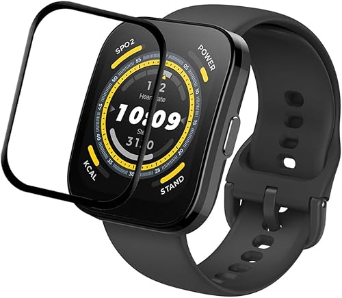 Miniatura 2 de Paquete de 2 Protector de pantalla para reloj inteligente Amazfit Bip 5, cobertura completa, marco curvado 3D, compatible con funda, antiarañazos,