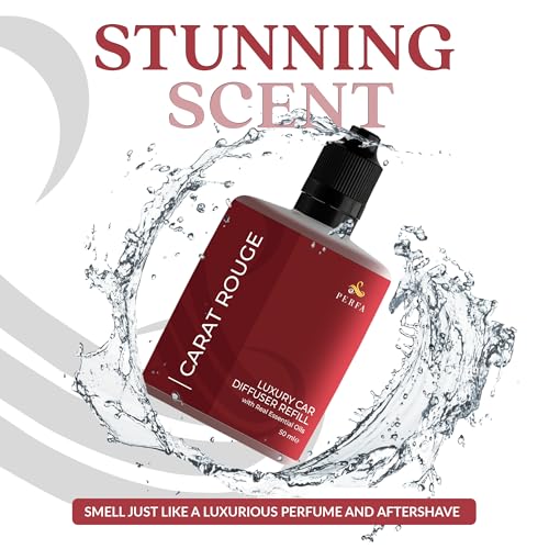 Image of Inspired by Baraccart Car Freshener Scent For Women | Sweet Wood, White Floral, Clean Musk Scented Air Freshener | Long-Lasting Perfume Style Automotive Fragrance Oil Diffuser | Carat Rouge by Perfa