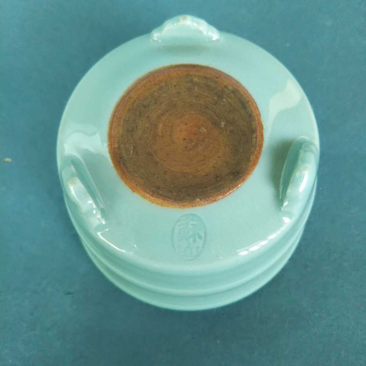 ◇ 帝室技芸員 初代諏訪蘇山 青磁香爐 網目火屋 共箱 ◇