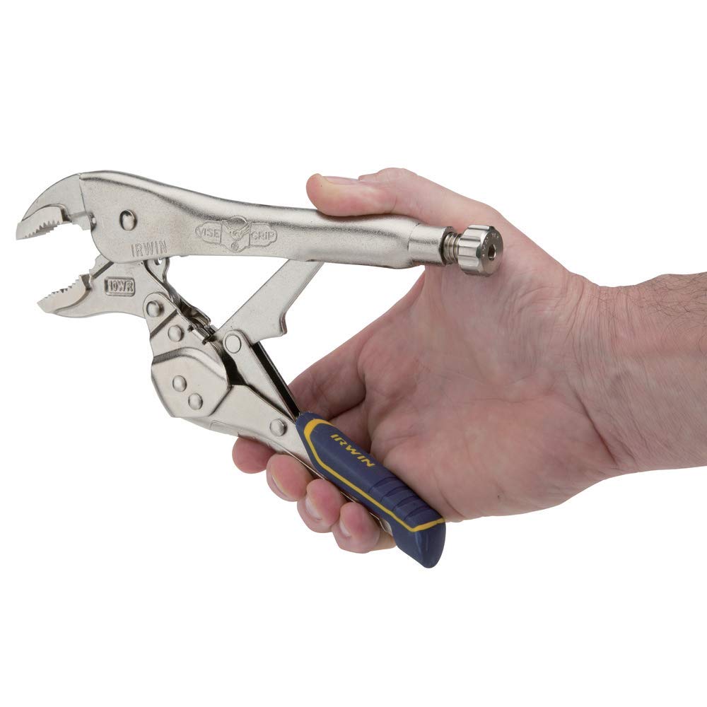 Irwin Tools Irwin - Alicates de bloqueo con agarre de tornillo de banco, liberación rápida, mandíbula curvada con cortador de alambre, 10 pulgadas (IRHT82578)